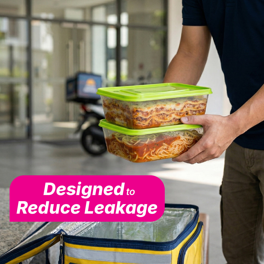 Take away Container 650 ml - Coloured Bottom & Coloured Cover (100 pack)