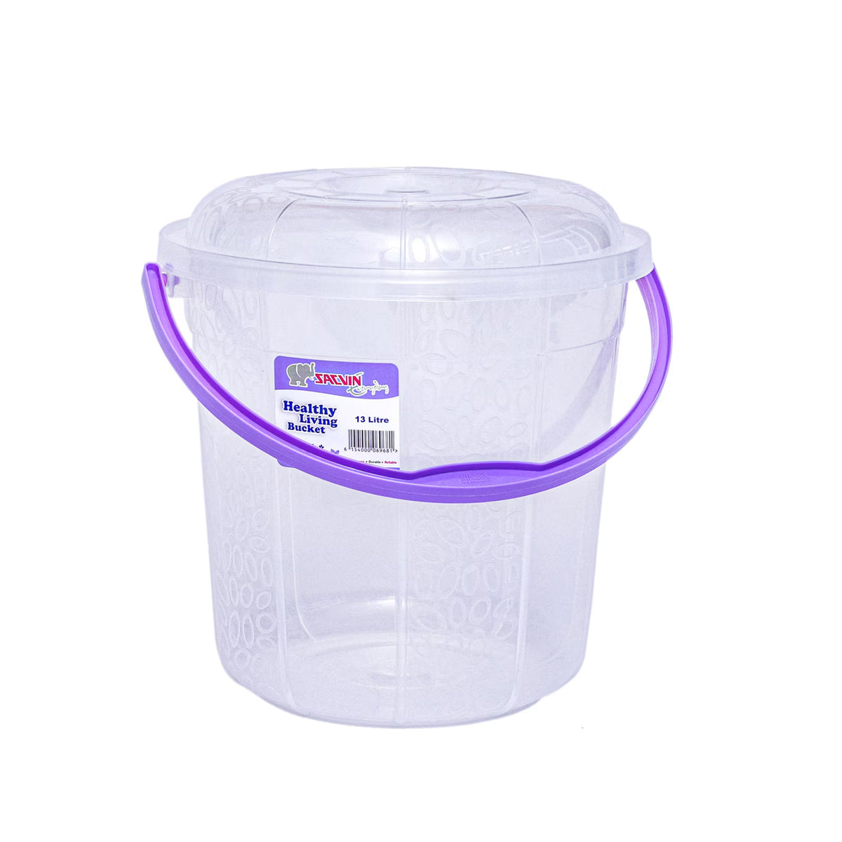 Healthy Living Transparent Bucket (Milky Way) - 13 Ltr - 6 colours pack of 12
