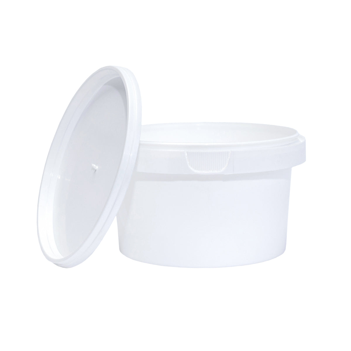 Tamper Proof Container Bottom INC Cover White - 1/2 Ltr