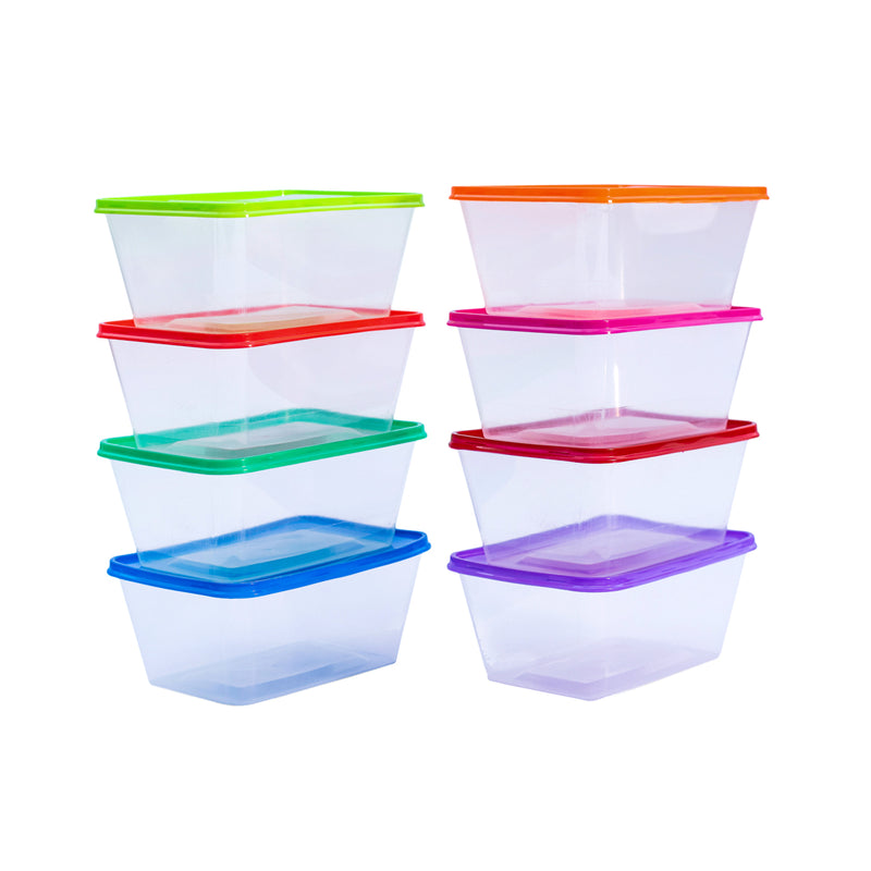 Take away Container 1000 ml - Trans Bottom & Coloured Cover (100 pack)