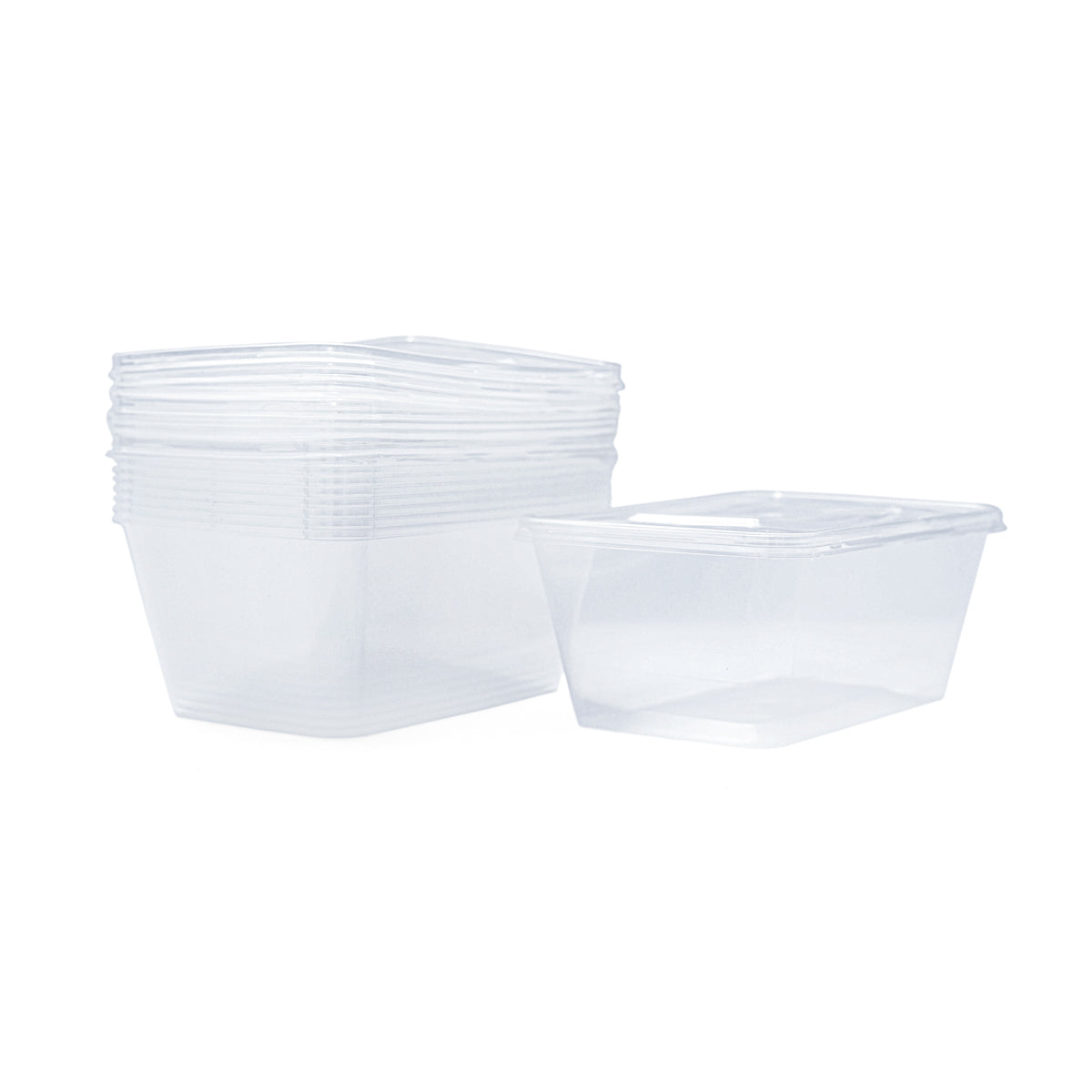 Take away Container 1000 ml - Trans Bottom & Cover (100 pack)