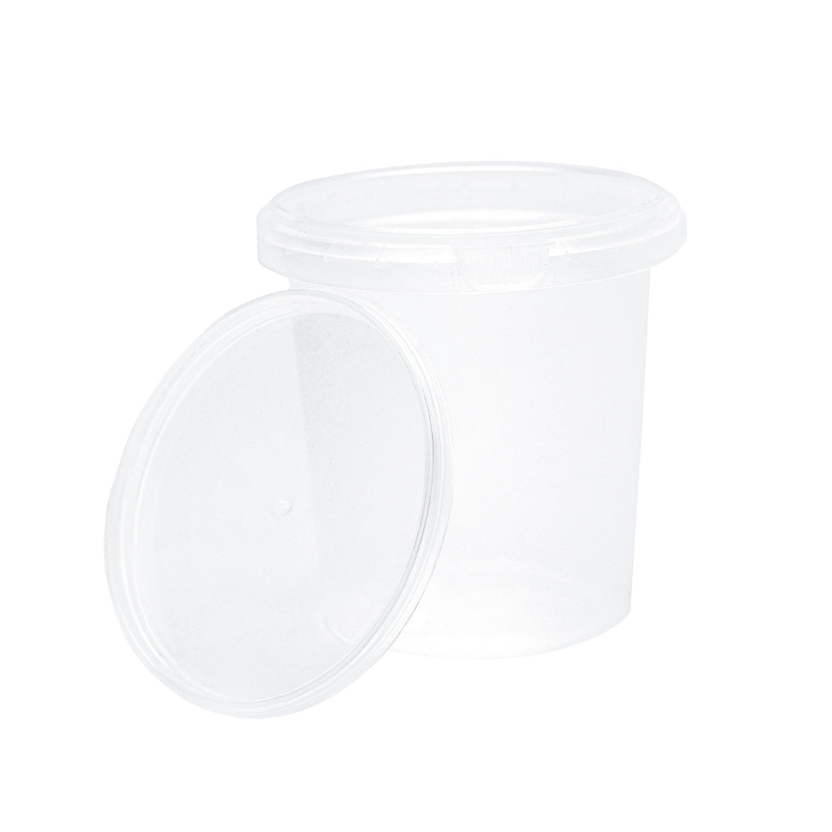 Tamper Proof Container Bttm inc Cover - trans - 1 Ltr