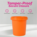 Tamper Proof Container Btm Inc Cover - Golden Yellow - 1 Ltr
