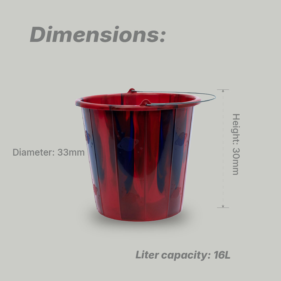 Star 16 Liter Open Bucket - Iron Handle