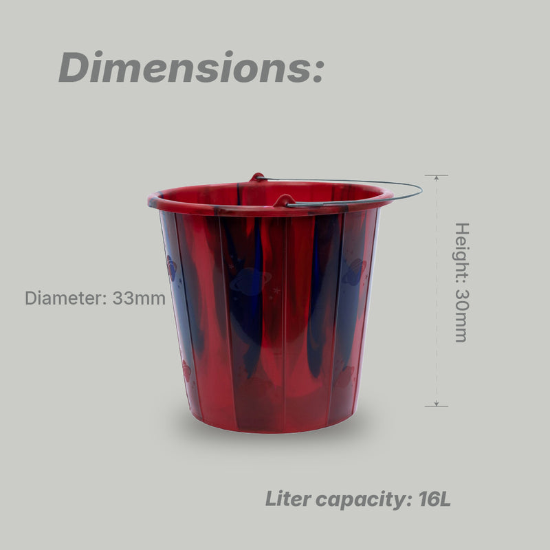 Star 16 Liter Open Bucket - Iron Handle