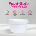 Tamper Proof Container Bottom INC Cover White - 1/2 Ltr