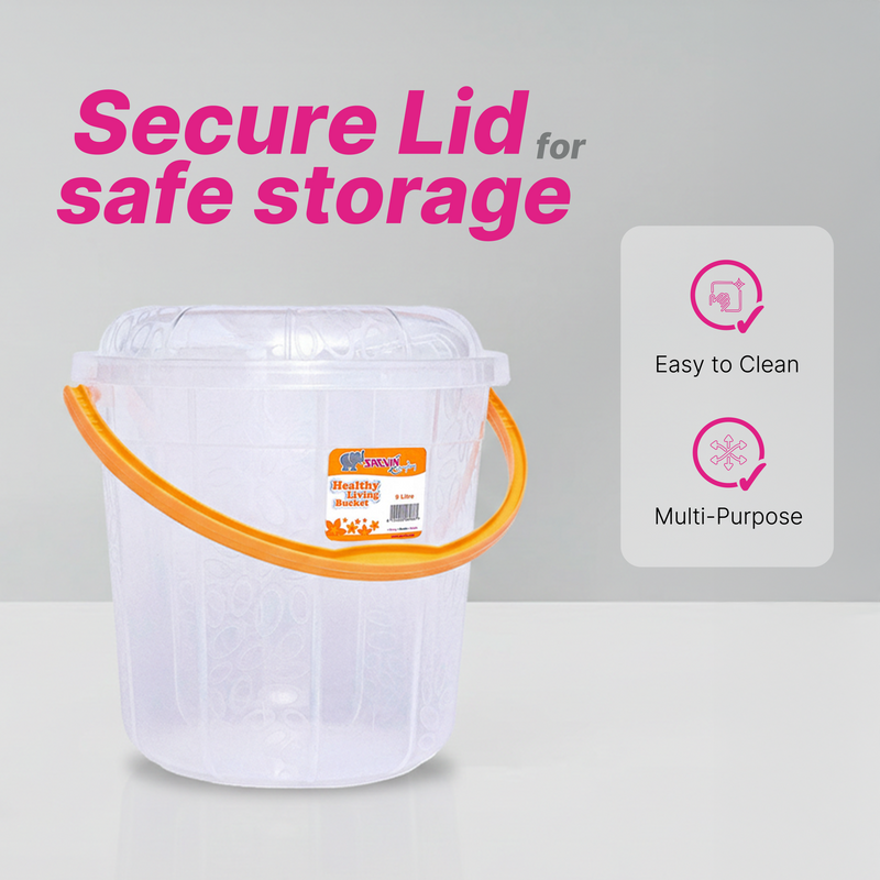 Milky Way 9 L Healthy Living Trans Bucket - 6 colour pack 12