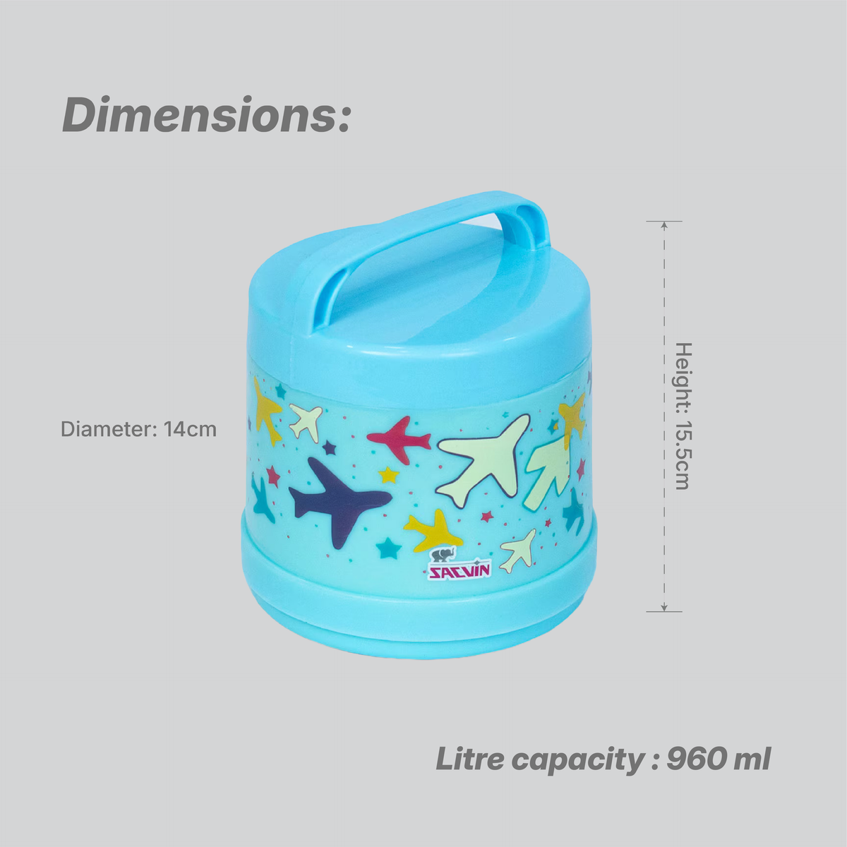 Break Time Food Flask - Solid Colour - 960 ml
