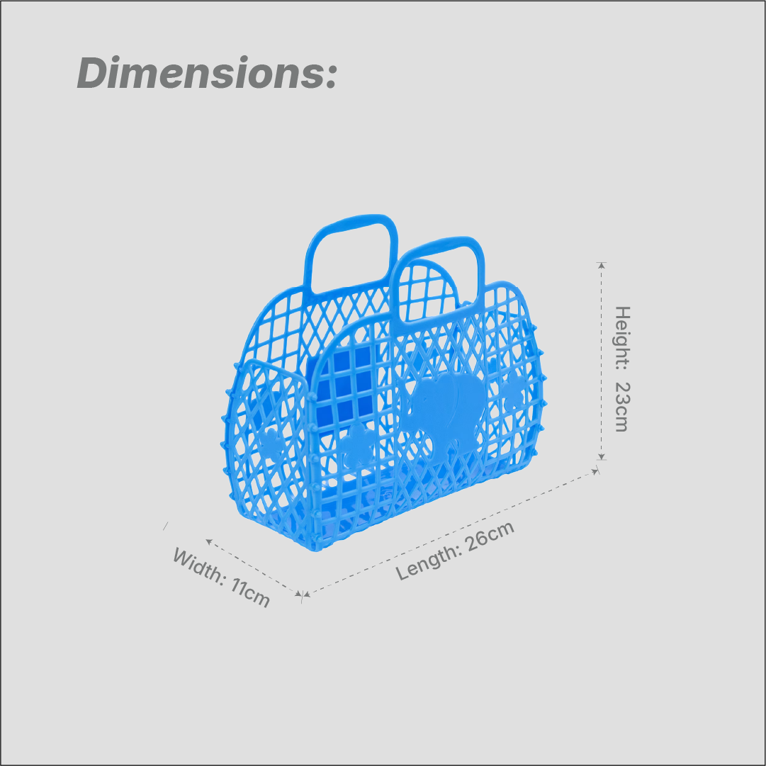 Classy Handle Basket - Solid Colour -