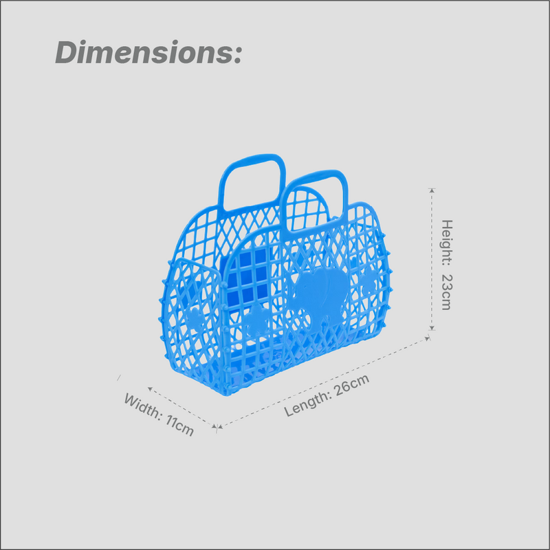 Classy Handle Basket - Solid Colour -
