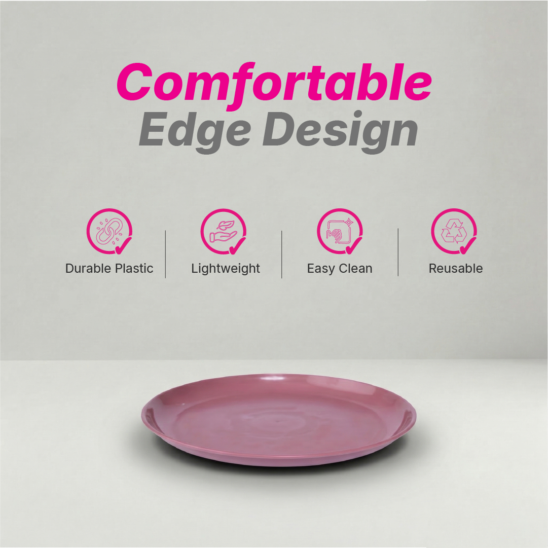 Dining Side Plate - Prenium - Solid Colour - 8 Inches