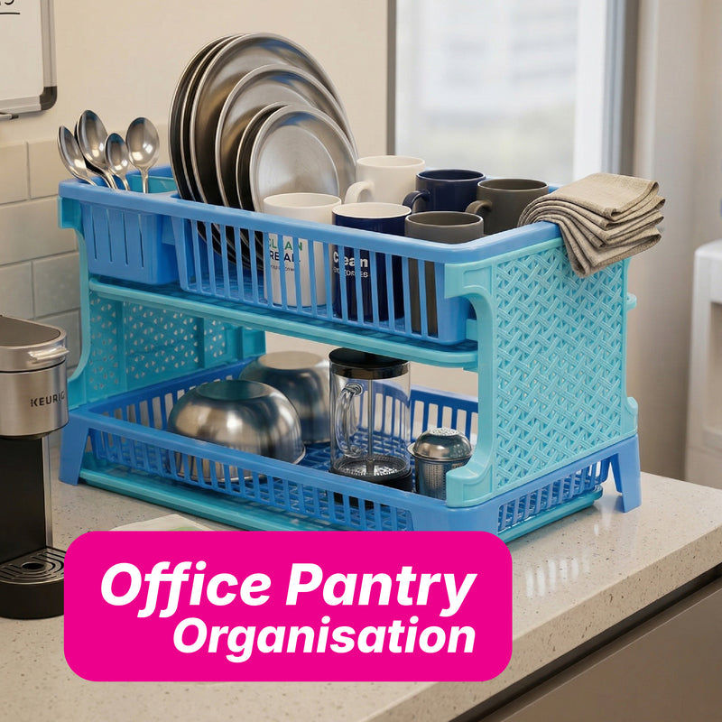 Double Decker Dish Rack - Solid Colour - 2 Layers