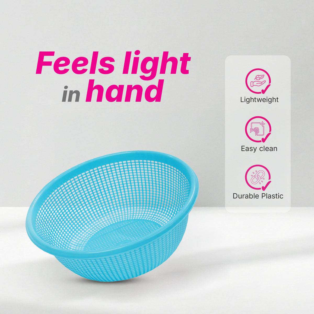 8" Round Colander - 6 colours pack of 12