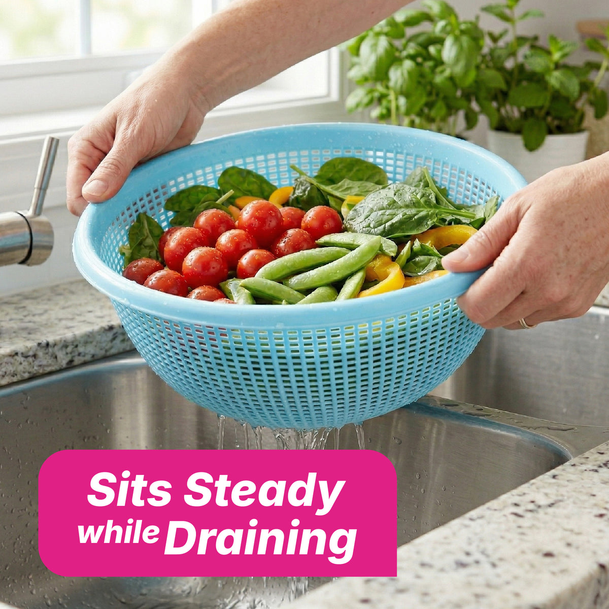 8" Round Colander - 6 colours pack of 12