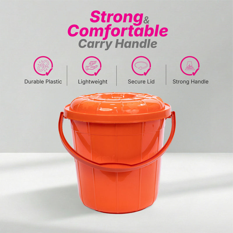Healthy Living Bucket (Elephant) - 13 Ltr - 6 Colours Pack of 12