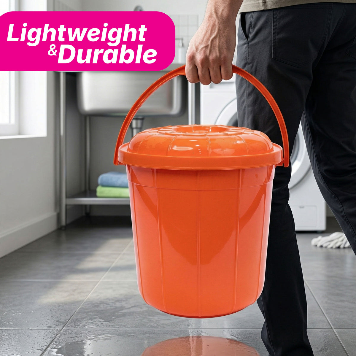 Healthy Living Bucket (Elephant) - 13 Ltr - 6 Colours Pack of 12