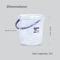 Healthy Living Trans Bucket(triangles) - 13 Ltr - 6 colour pack 12