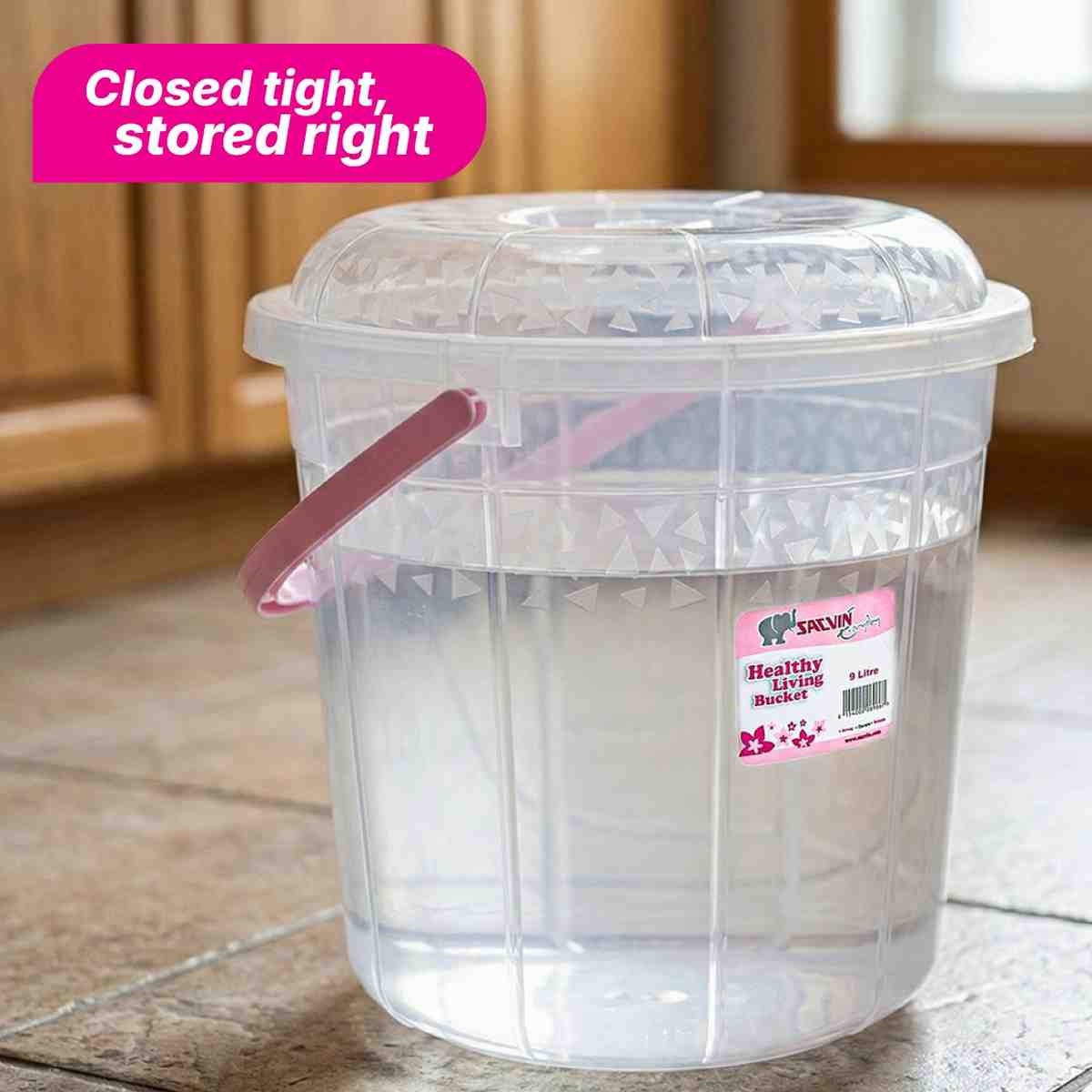 Healthy Living Trans Bucket(triangles) - 9 Ltr - 6 colour pack 12