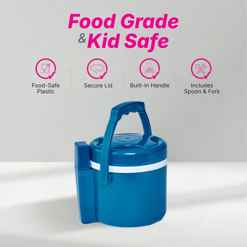Lunch Time with Cutlery - Solid Colour - 720 ml