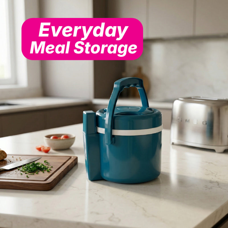 Lunch Time with Cutlery - Solid Colour - 720 ml