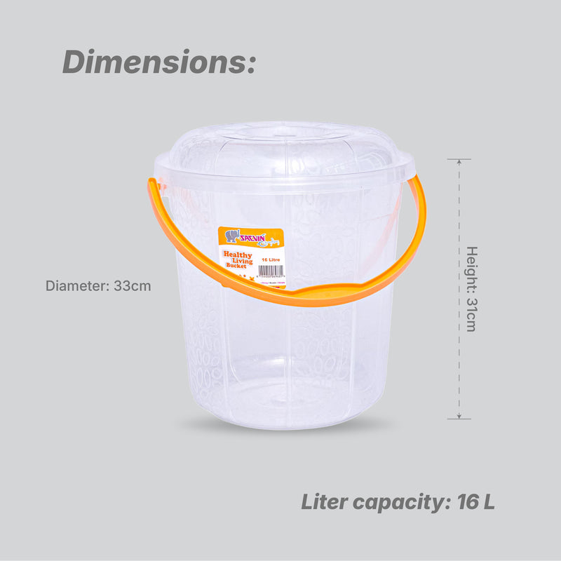 Milky Way 16 L Healthy Living Trans Bucket - 6 colour pack 12