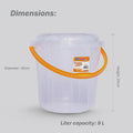 Milky Way 9 L Healthy Living Trans Bucket - 6 colour pack 12