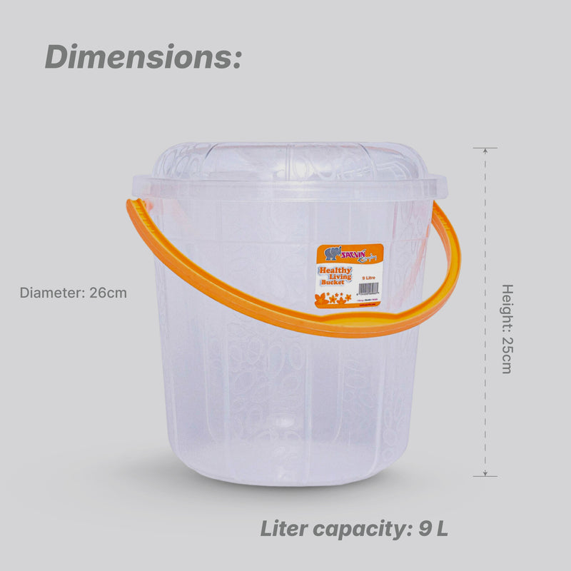 Milky Way 9 L Healthy Living Trans Bucket - 6 colour pack 12