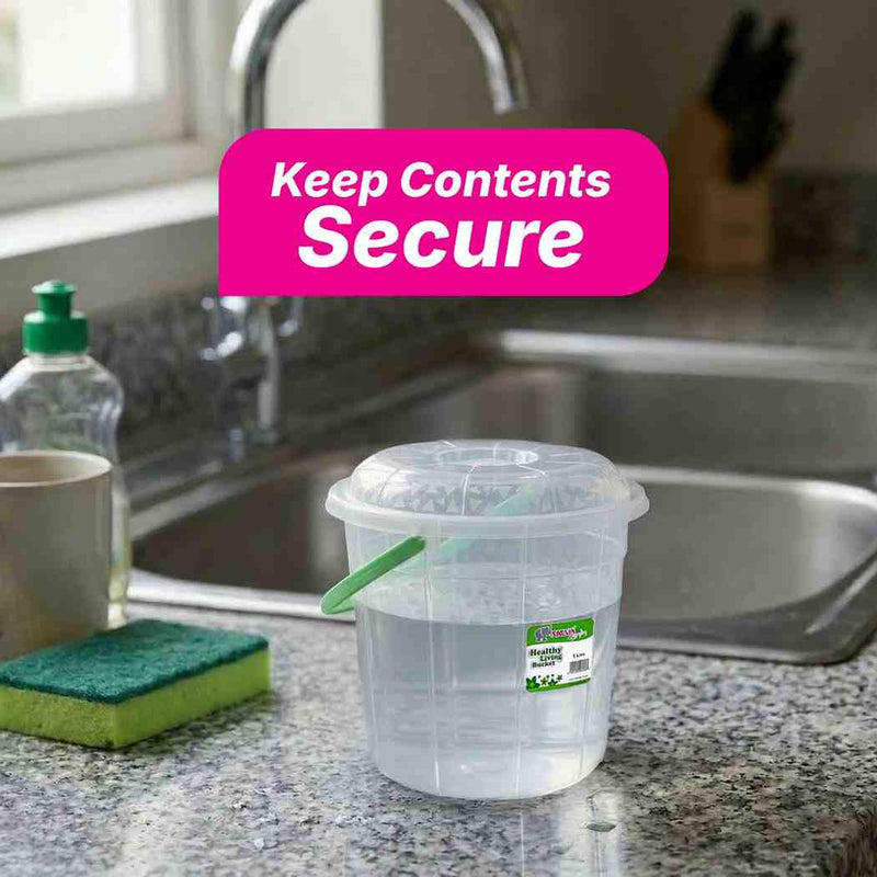 Healthy Living Trans Bucket(triangles) - 1 Ltr - 6 colour pack 72