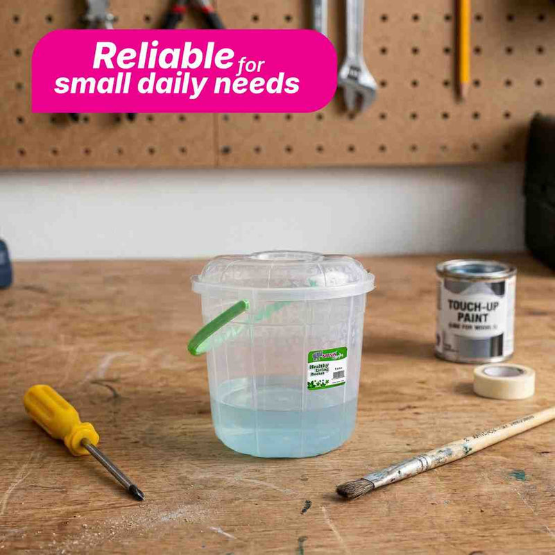 Healthy Living Trans Bucket(triangles) - 1 Ltr - 6 colour pack 72