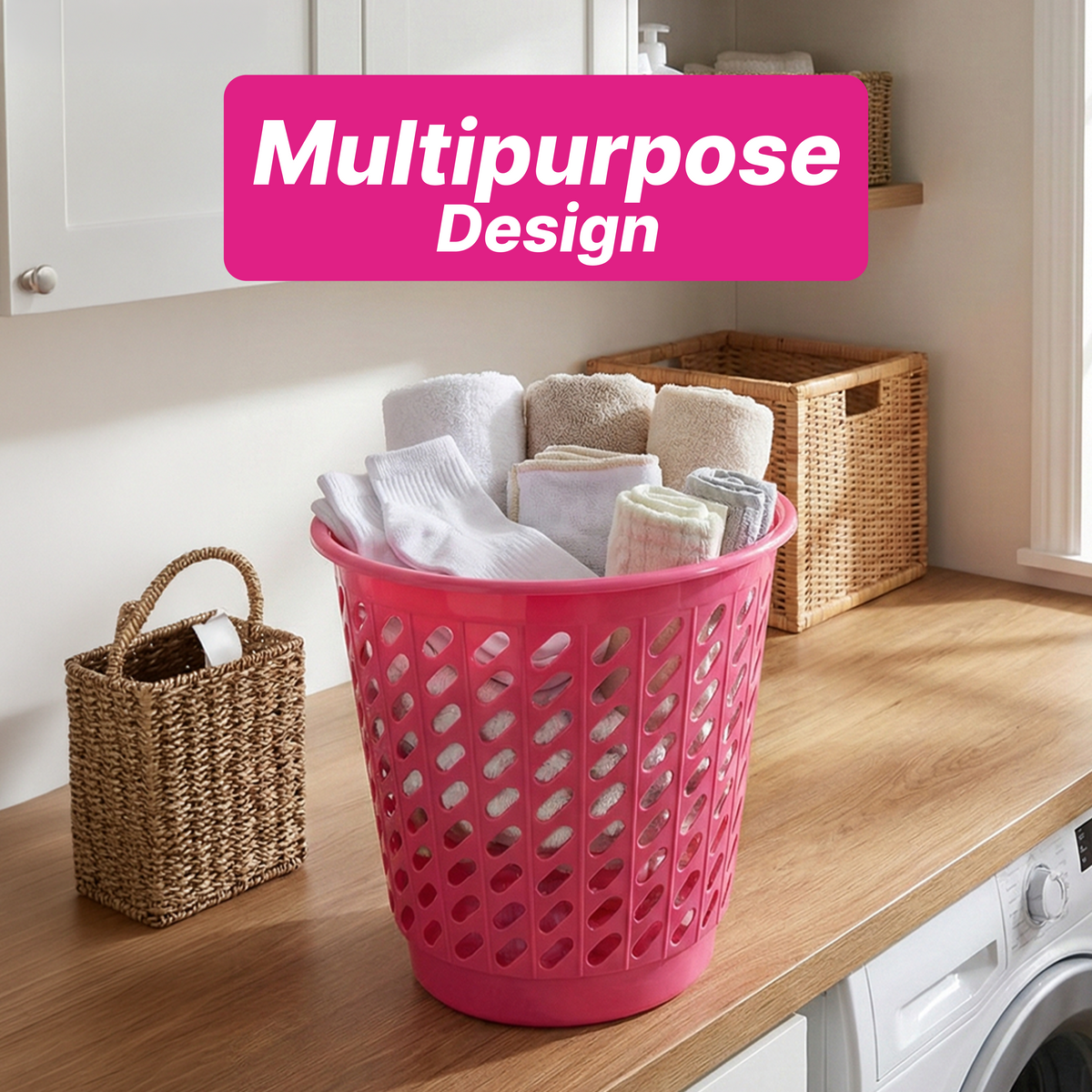 Morocco Waste Basket - Solid Colour - 7 Ltr