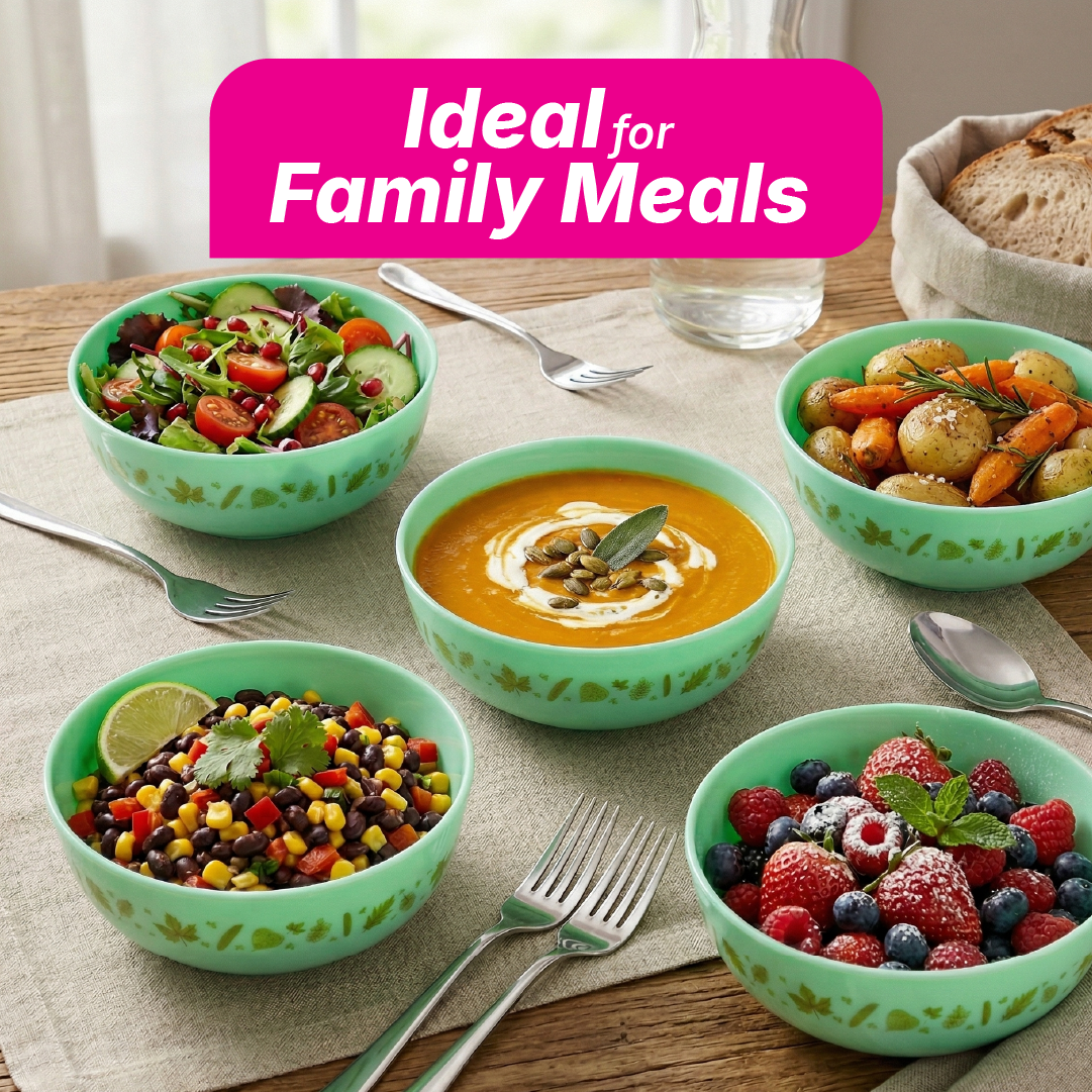 Premium Dining Set Dinner Bowl - Colour - Pack of 6