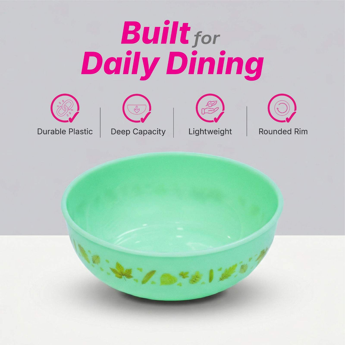 Premium Dining Set Dinner Bowl - Colour - Pack of 6