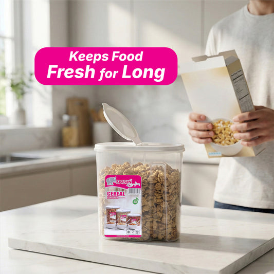 Cereal Container Snap Lock 3 Piece set (2 Ltr, 3 Ltr, 4 Ltr)