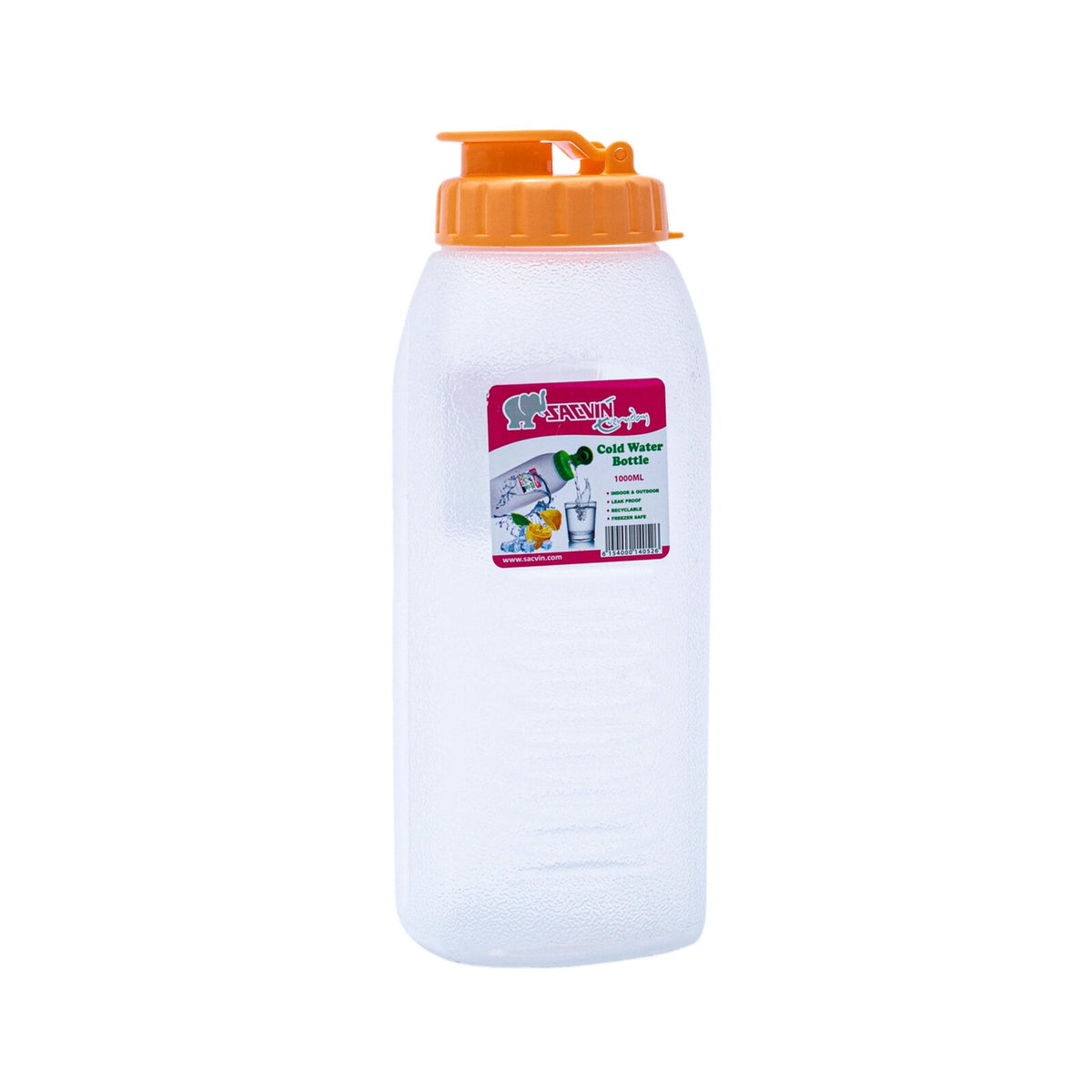 Cold Water Bottle - Clear - 1 Ltr