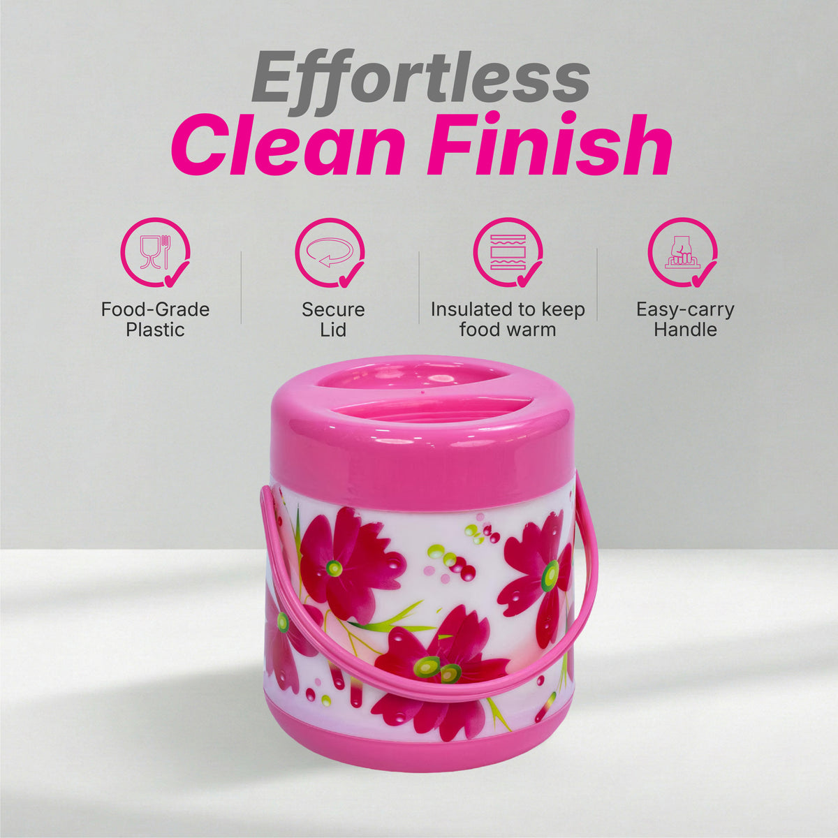 Smiling Floral Food Flask