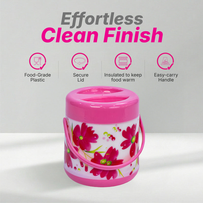 Smiling Floral Food Flask
