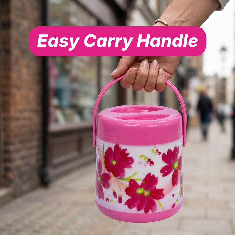 Smiling Floral Food Flask