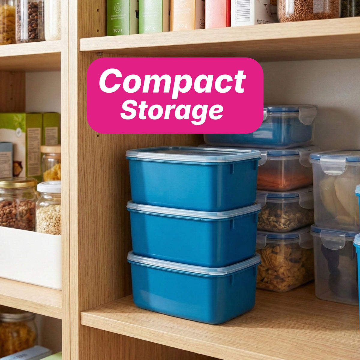 Snack Lunch Box - Solid Colour - 1.2 Ltr
