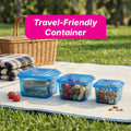 Square Container - Clear Tint - 3 Piece Mixed Size