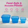 Square Container - Clear Tint - 3 Piece Mixed Size