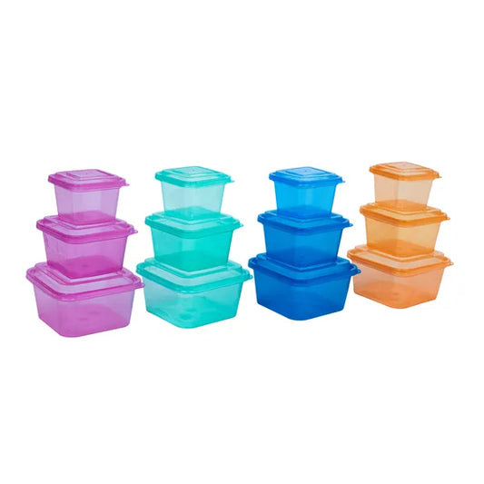 Square Container 3 Piece set (330 ml, 600 ml, 1 Ltr)