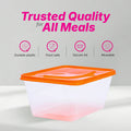 Take away Container 1000 ml - Trans Bottom & Coloured Cover (100 pack)