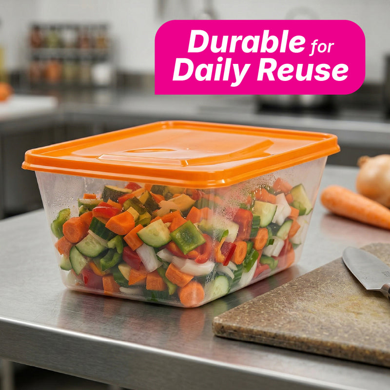Take away Container 1000 ml - Trans Bottom & Coloured Cover (100 pack)
