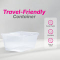 Take away Container 1000 ml - Trans Bottom & Cover (100 pack)