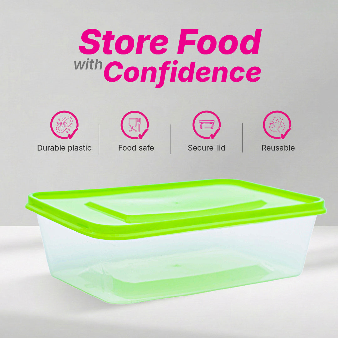Take away Container 650 ml - Coloured Bottom & Coloured Cover (100 pack)