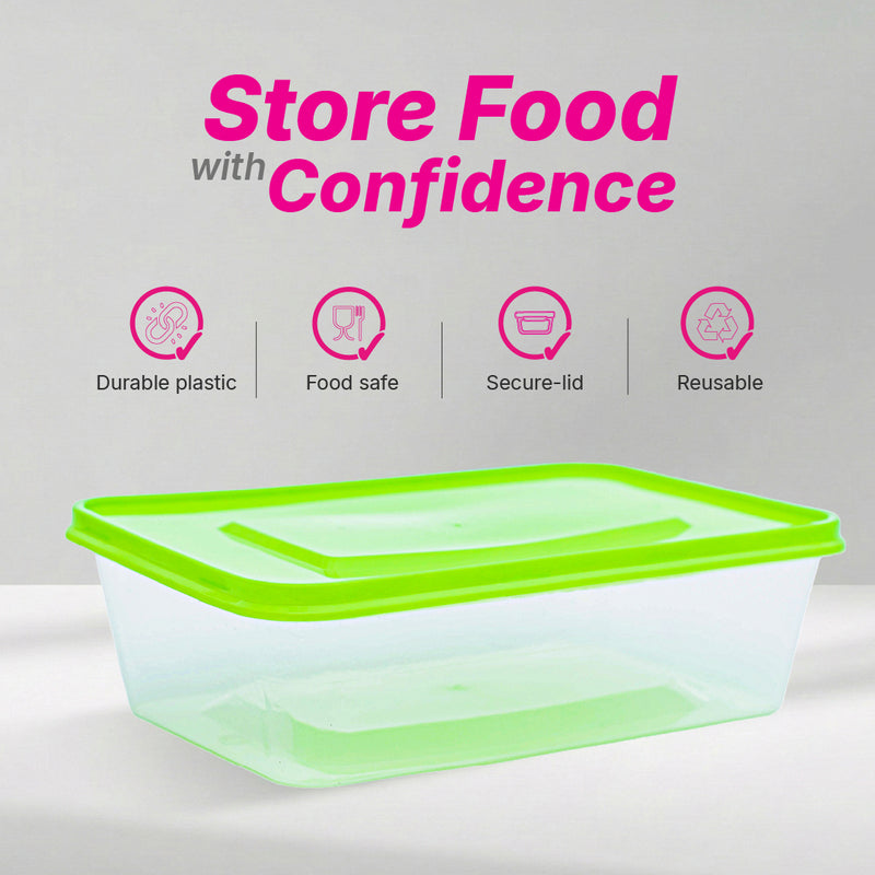 Take away Container 650 ml - Coloured Bottom & Coloured Cover (100 pack)
