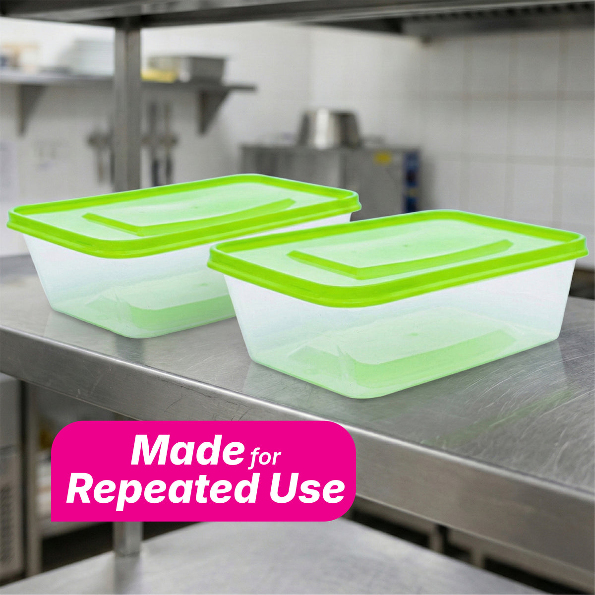 Take away Container 650 ml - Coloured Bottom & Coloured Cover (100 pack)