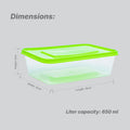 Take away Container 650 ml - Coloured Bottom & Coloured Cover (100 pack)