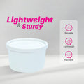 250 ml (moi moi) White Container with White Cover